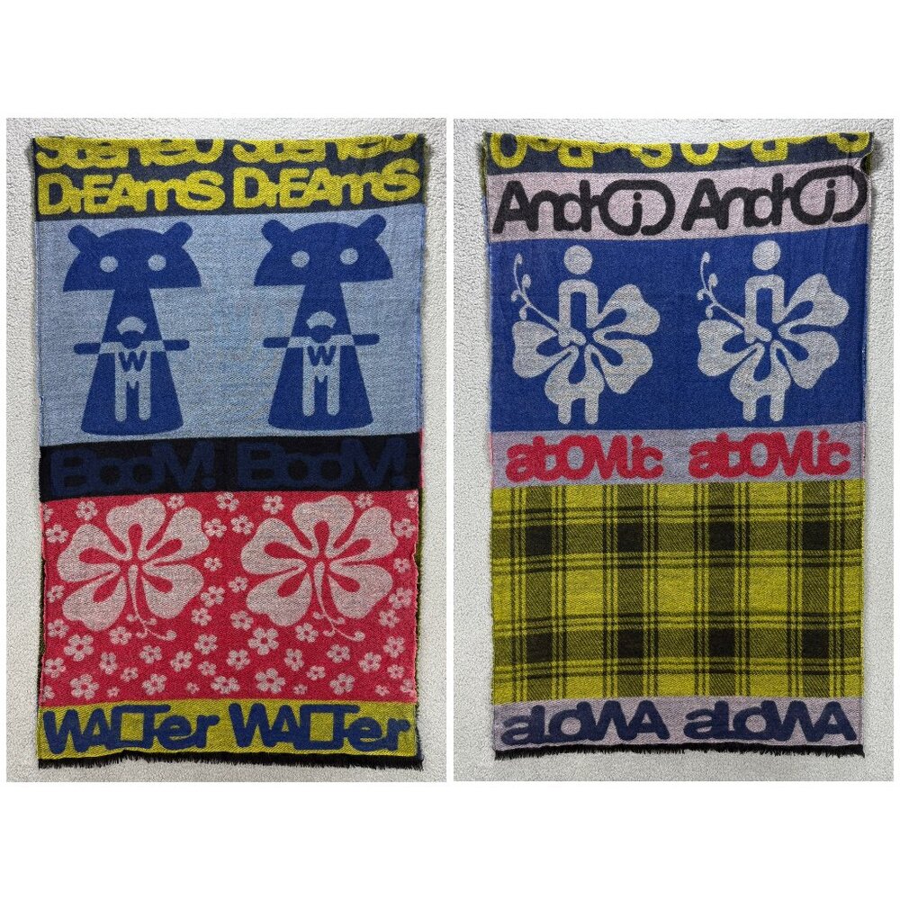 Walter Van Beirendonck Scarf Womens 90" x 28" Multicolor Alova Wool Large Wrap 1